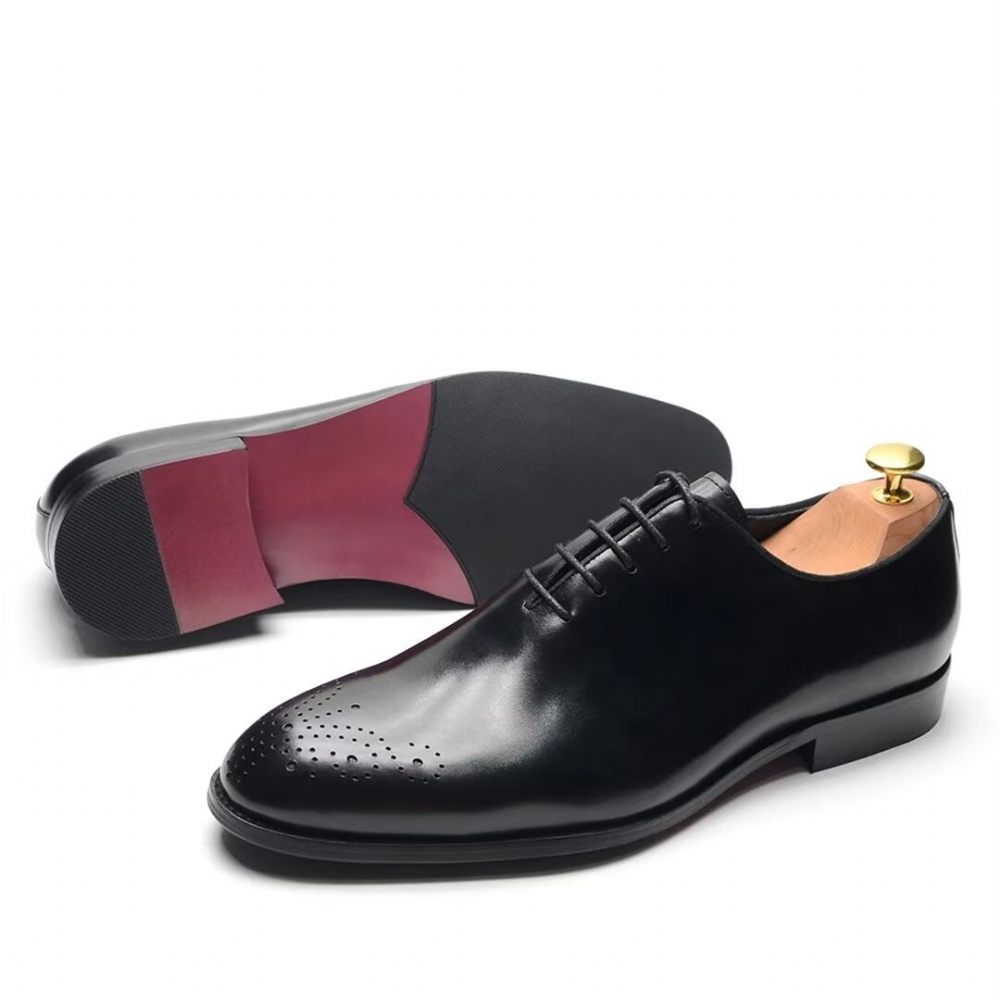 Chaussures Formelles Pour Hommes Habillées Cuir À Charme Métropolitain - Noir