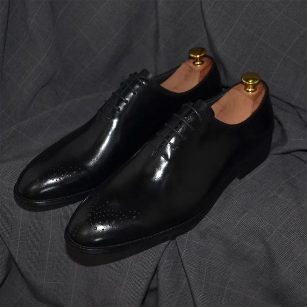 Chaussures Formelles Pour Hommes Habillées Cuir À Charme Métropolitain - Noir