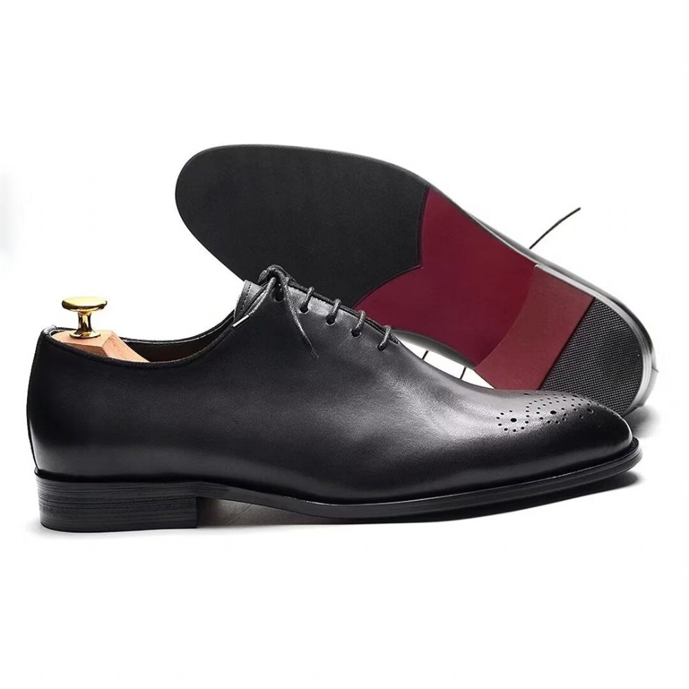 Chaussures Formelles Pour Hommes Habillées Cuir À Charme Métropolitain - Noir