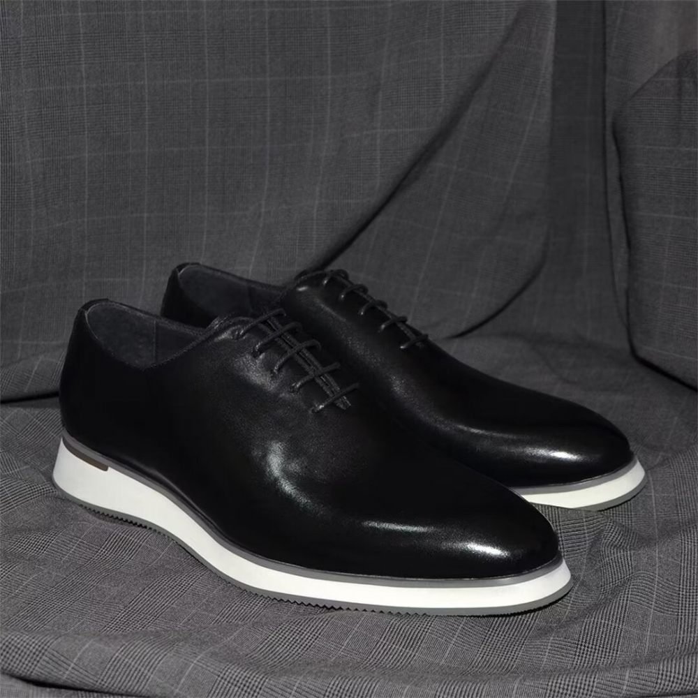 Chaussures Formelles Pour Hommes Habillées Cuir Classiques Raffinées - Noir