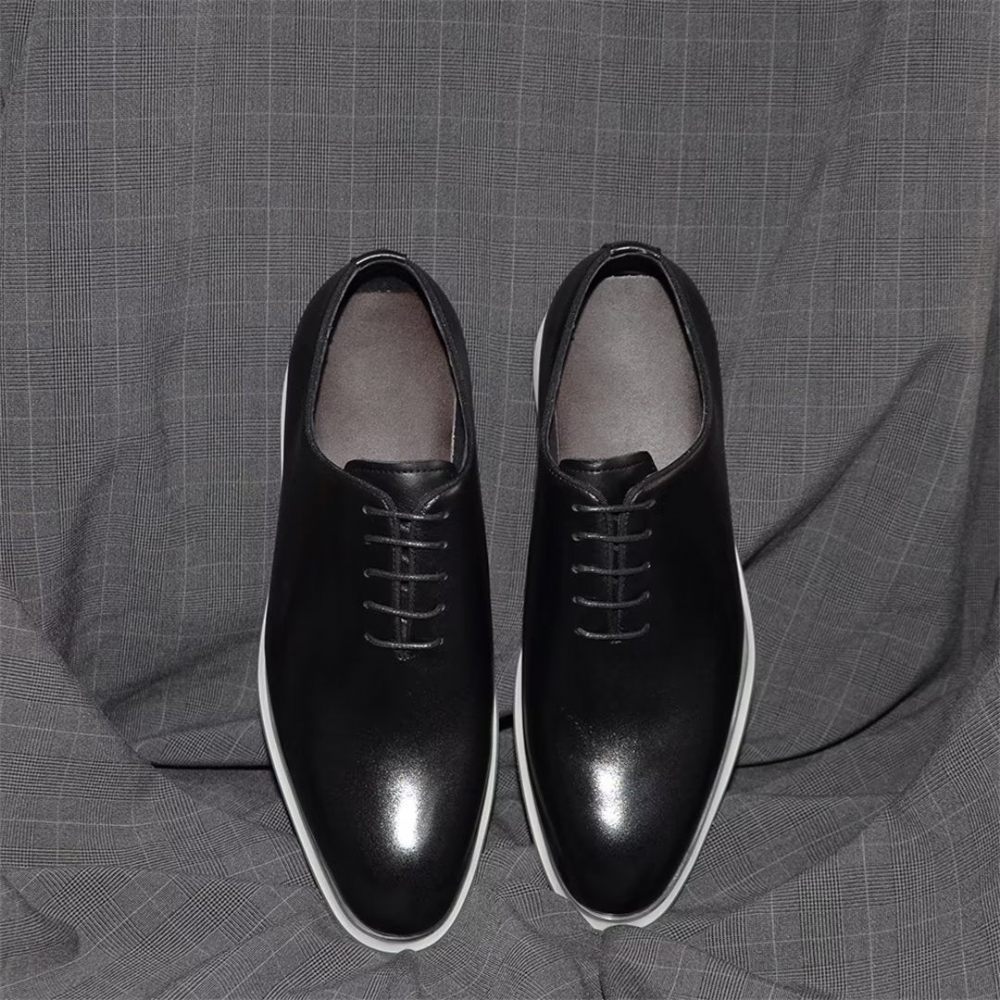 Chaussures Formelles Pour Hommes Habillées Cuir Classiques Raffinées - Noir