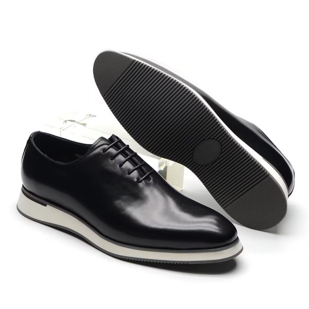 Chaussures Formelles Pour Hommes Habillées Cuir Classiques Raffinées - Noir