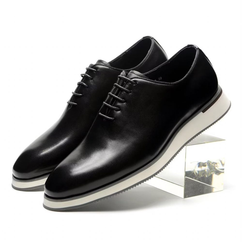 Chaussures Formelles Pour Hommes Habillées Cuir Classiques Raffinées - Noir