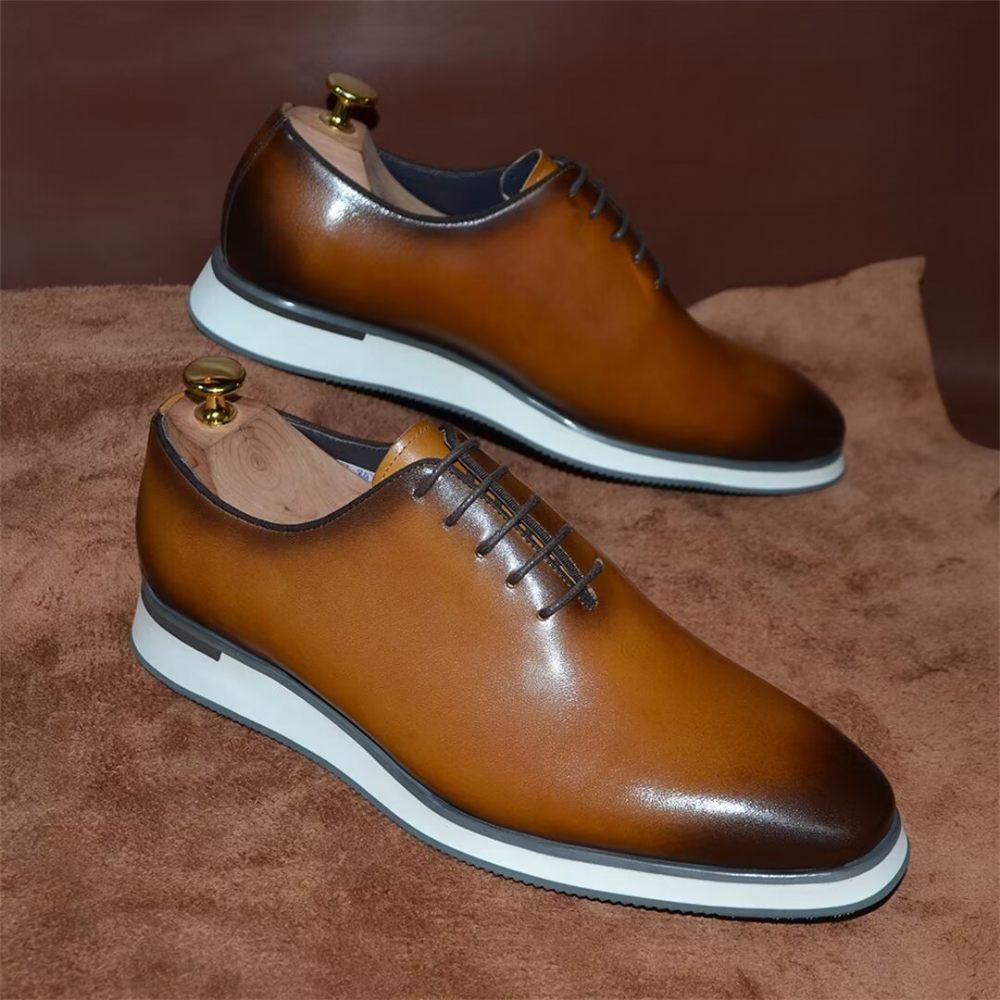 Chaussures Formelles Pour Hommes Habillées Cuir Classiques Raffinées - Marron