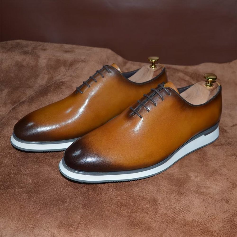 Chaussures Formelles Pour Hommes Habillées Cuir Classiques Raffinées - Marron