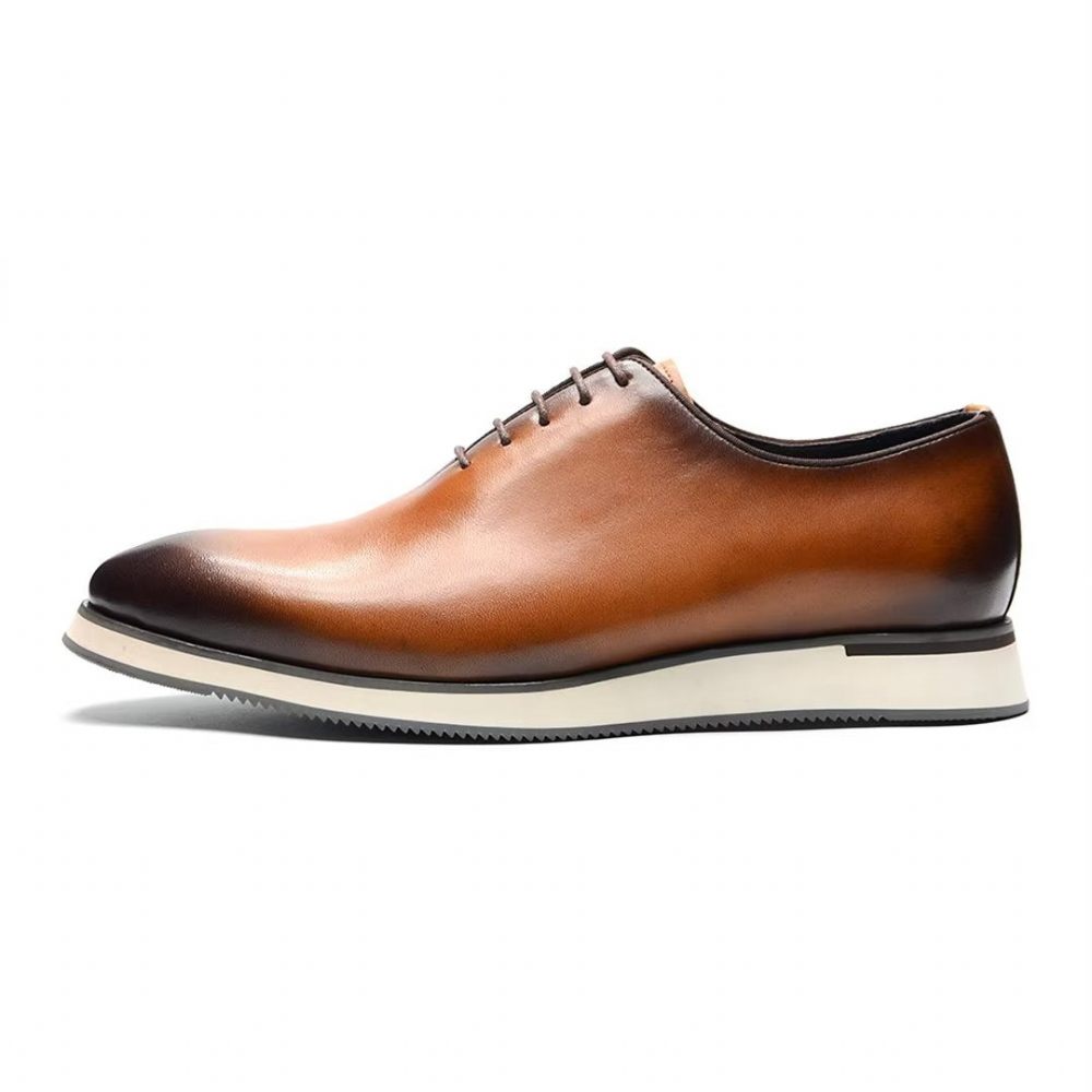 Chaussures Formelles Pour Hommes Habillées Cuir Classiques Raffinées - Marron