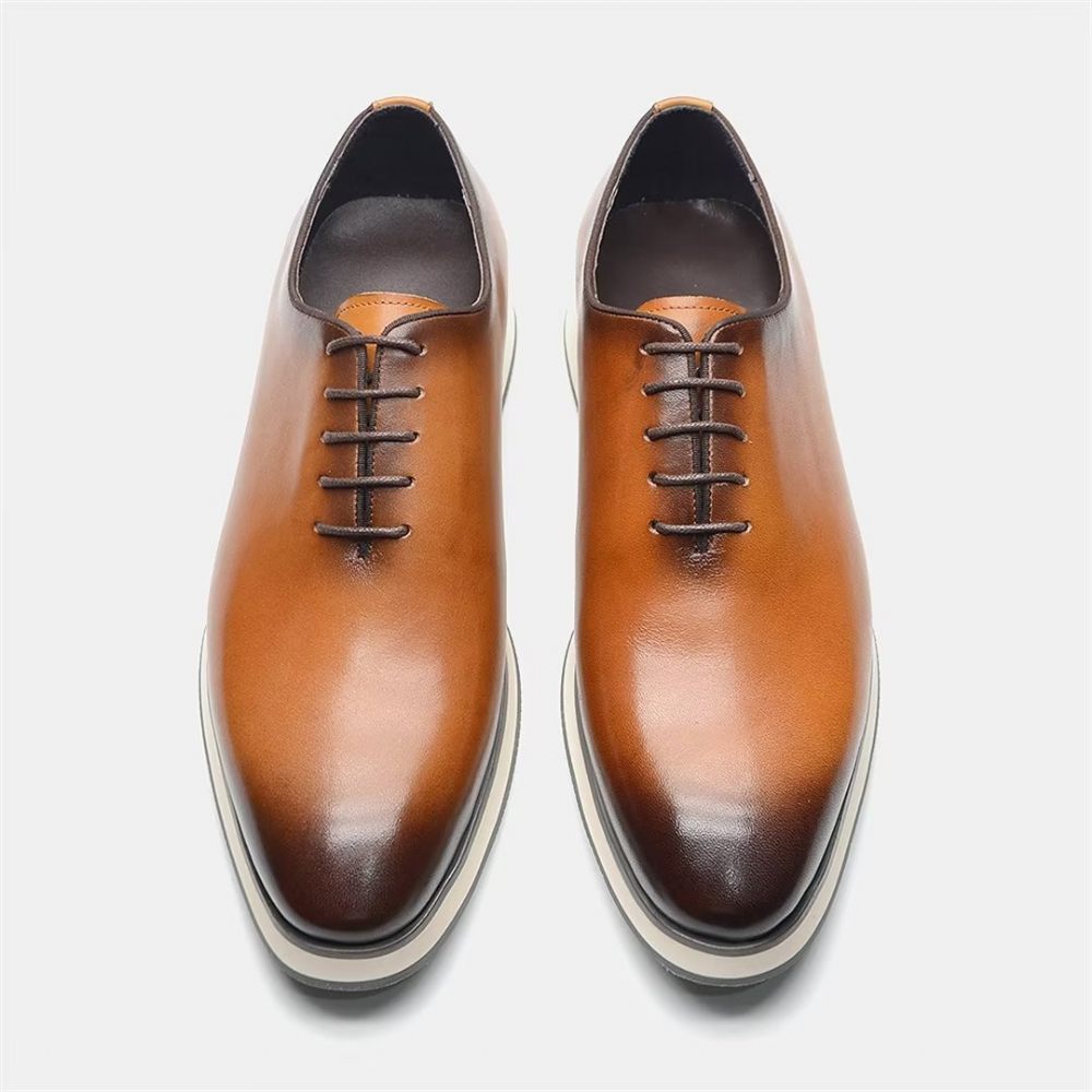 Chaussures Formelles Pour Hommes Habillées Cuir Classiques Raffinées - Marron