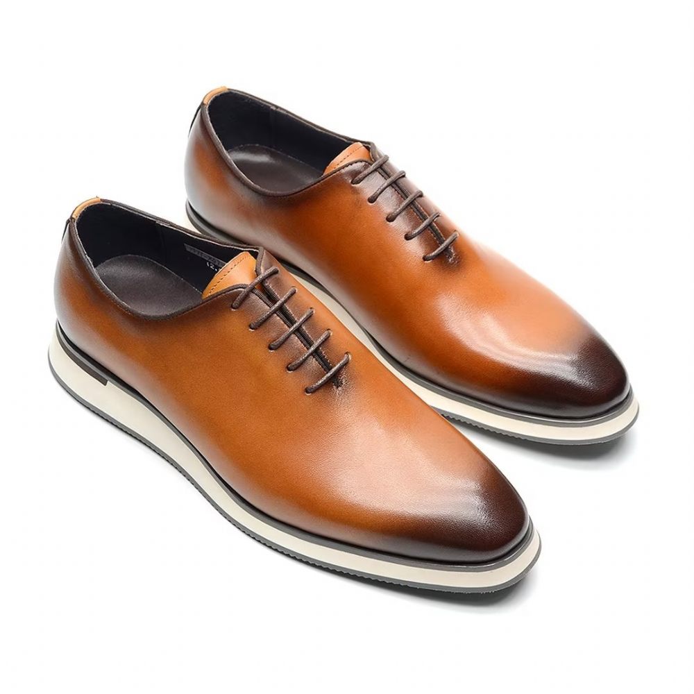 Chaussures Formelles Pour Hommes Habillées Cuir Classiques Raffinées - Marron