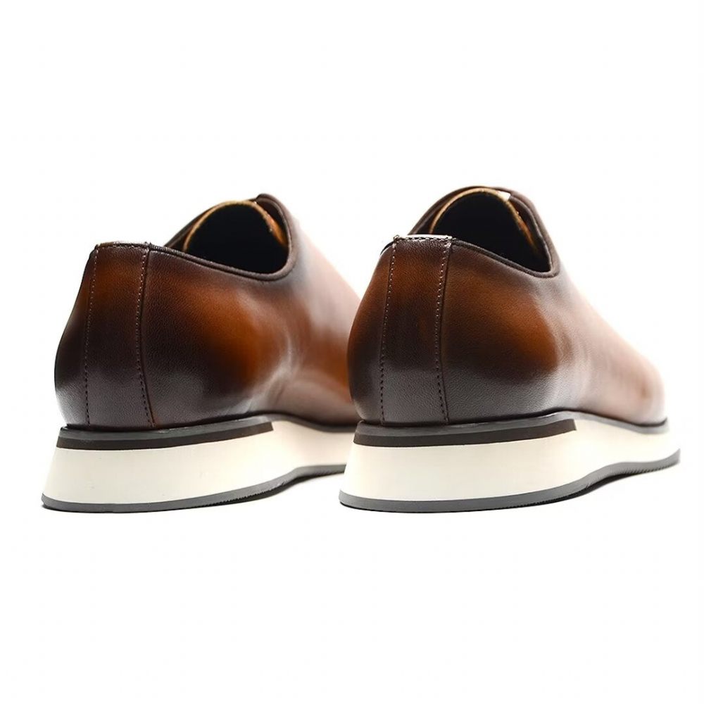 Chaussures Formelles Pour Hommes Habillées Cuir Classiques Raffinées - Marron