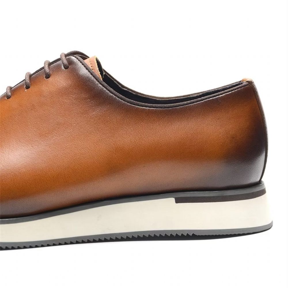 Chaussures Formelles Pour Hommes Habillées Cuir Classiques Raffinées - Marron