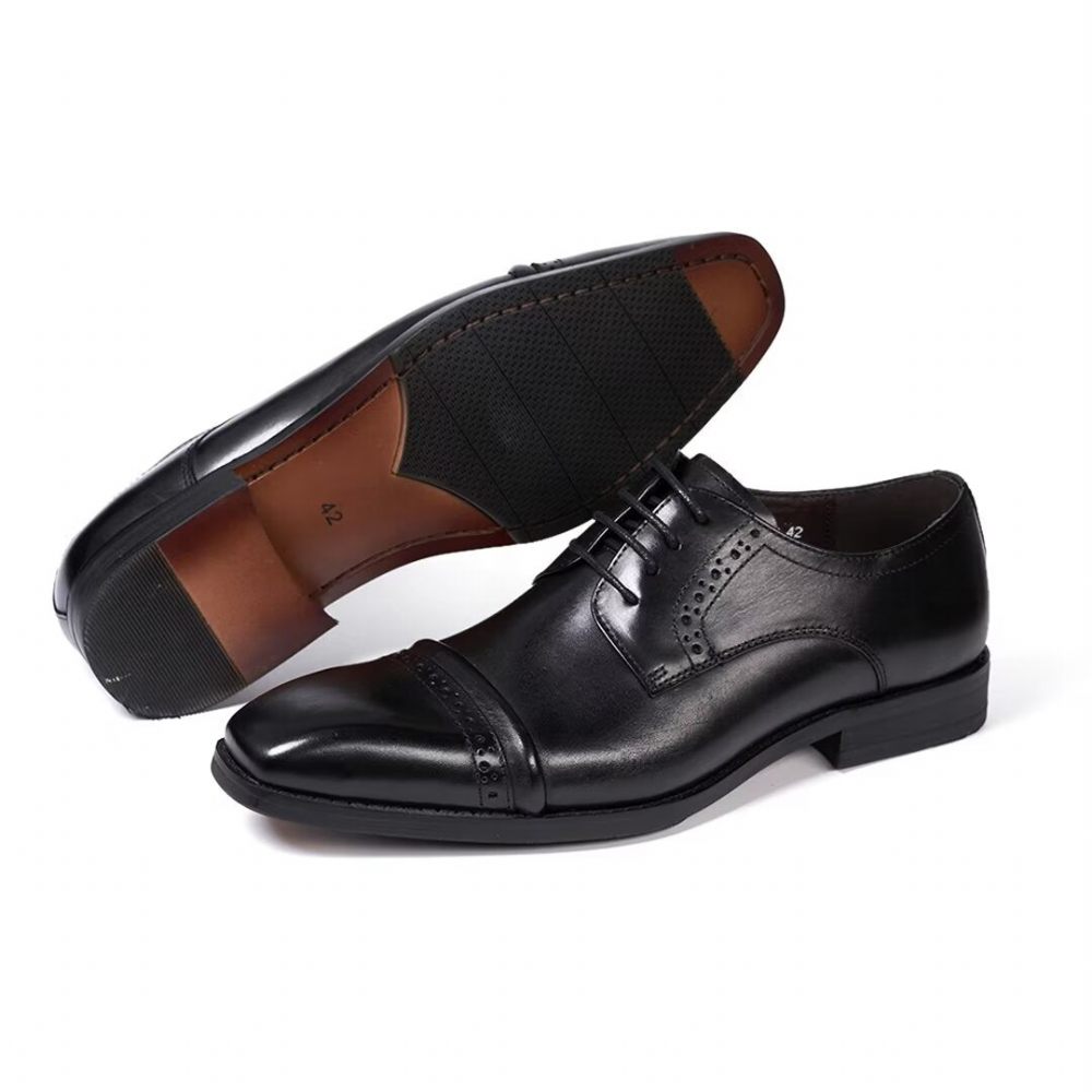 Chaussures Formelles Pour Hommes Habillées Cuir Executive Appeal - Noir