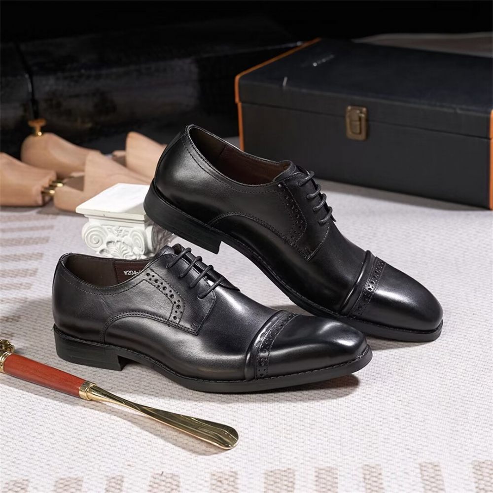 Chaussures Formelles Pour Hommes Habillées Cuir Executive Appeal - Noir