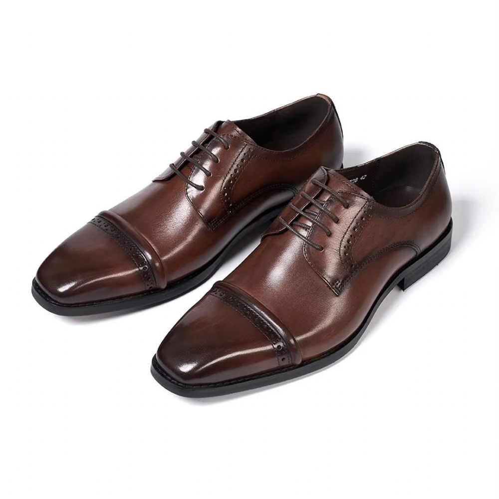 Chaussures Formelles Pour Hommes Habillées Cuir Executive Appeal - Marron