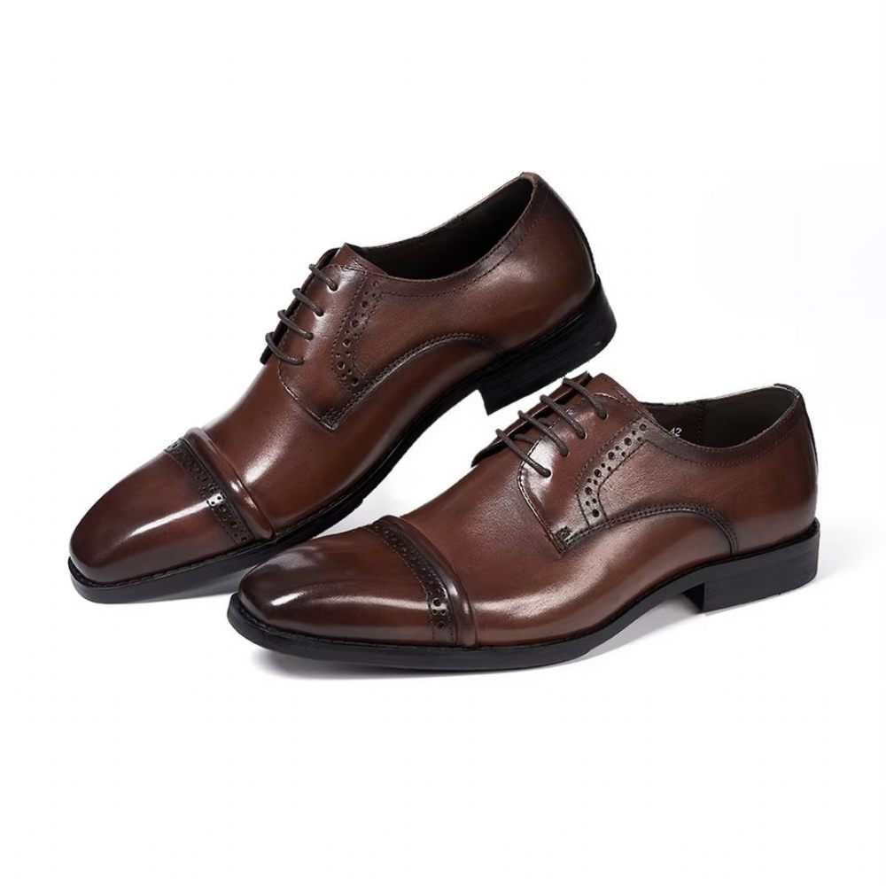 Chaussures Formelles Pour Hommes Habillées Cuir Executive Appeal - Marron