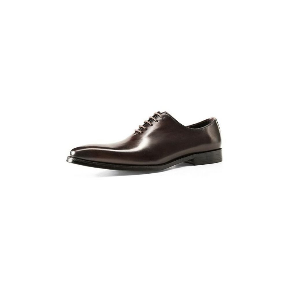 Chaussures Formelles Pour Hommes Habillées Cuir Exotique - Café