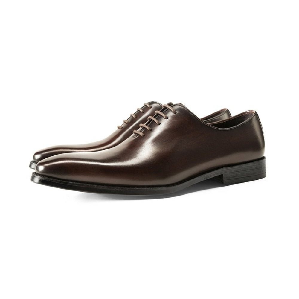 Chaussures Formelles Pour Hommes Habillées Cuir Exotique - Café