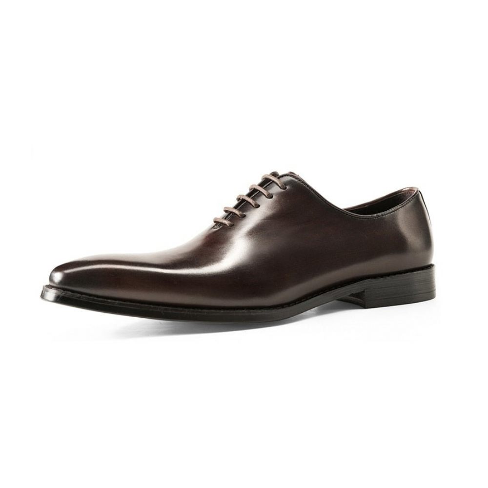 Chaussures Formelles Pour Hommes Habillées Cuir Exotique - Café