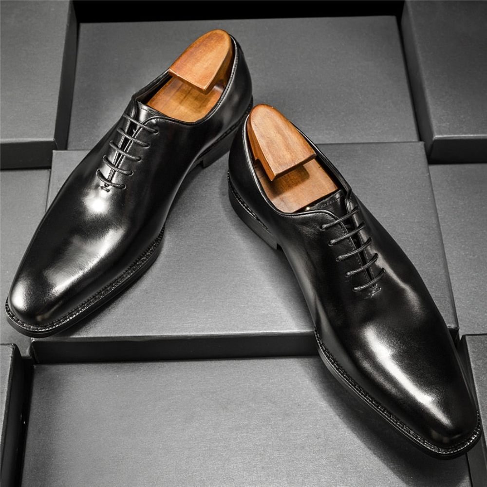 Chaussures Formelles Pour Hommes Habillées Cuir Exotique - Noir