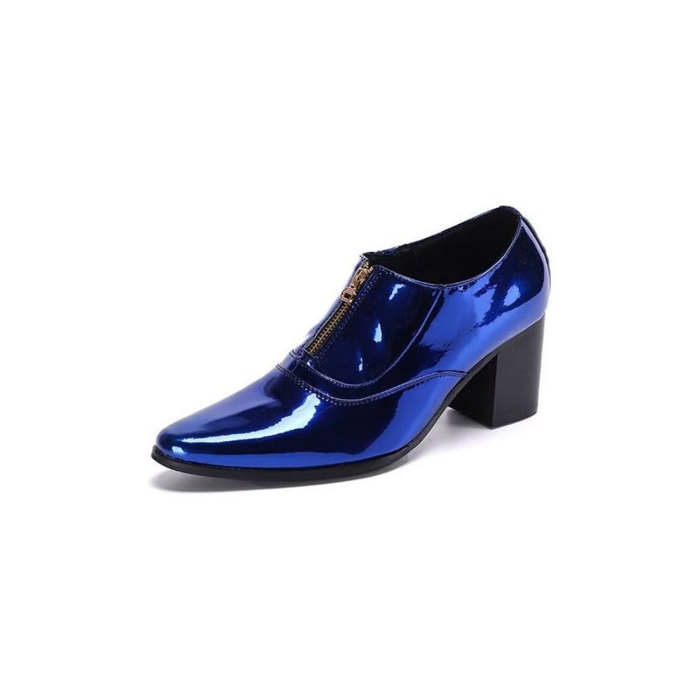 Chaussures Formelles Pour Hommes Habillées Cuir Exquis - Bleu