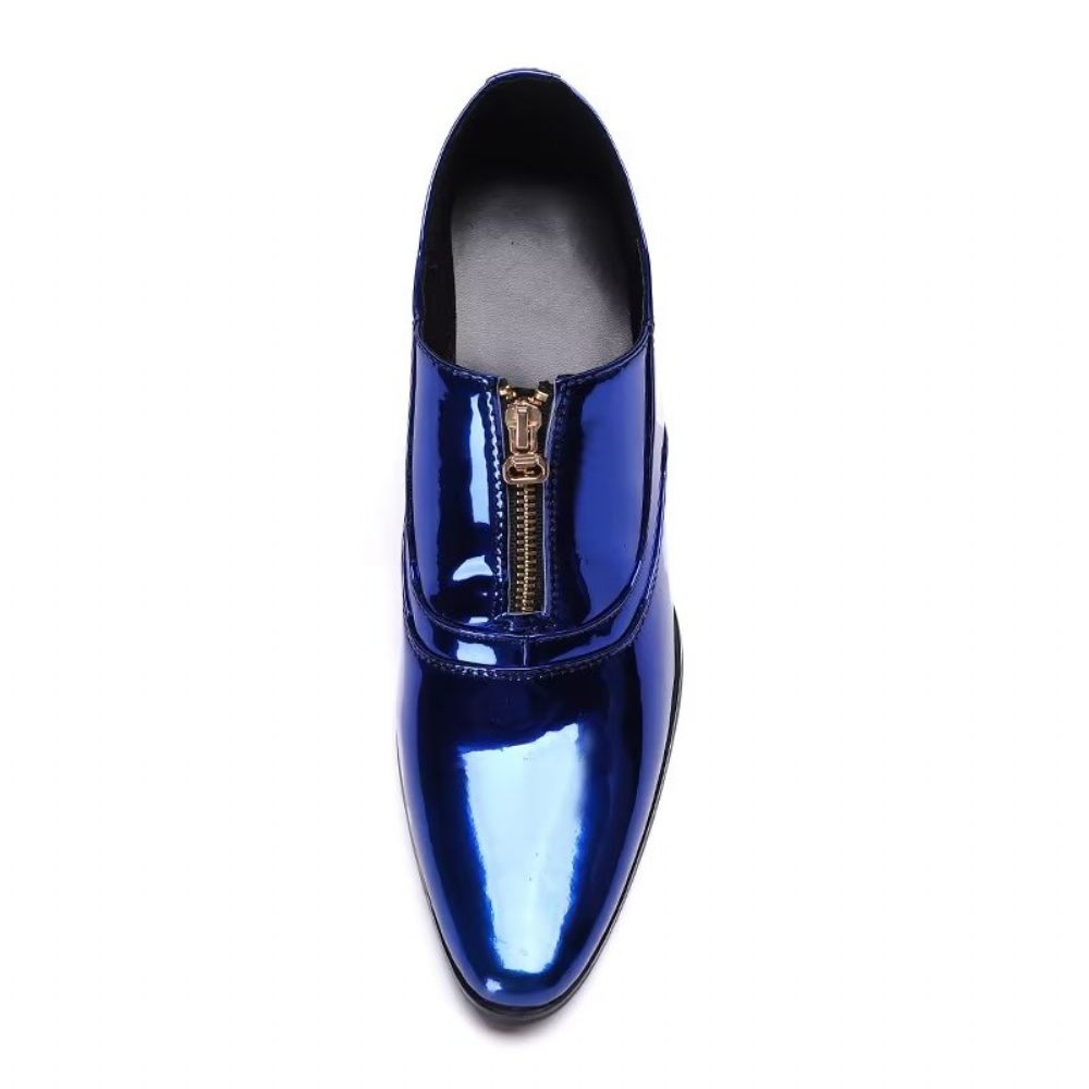 Chaussures Formelles Pour Hommes Habillées Cuir Exquis - Bleu