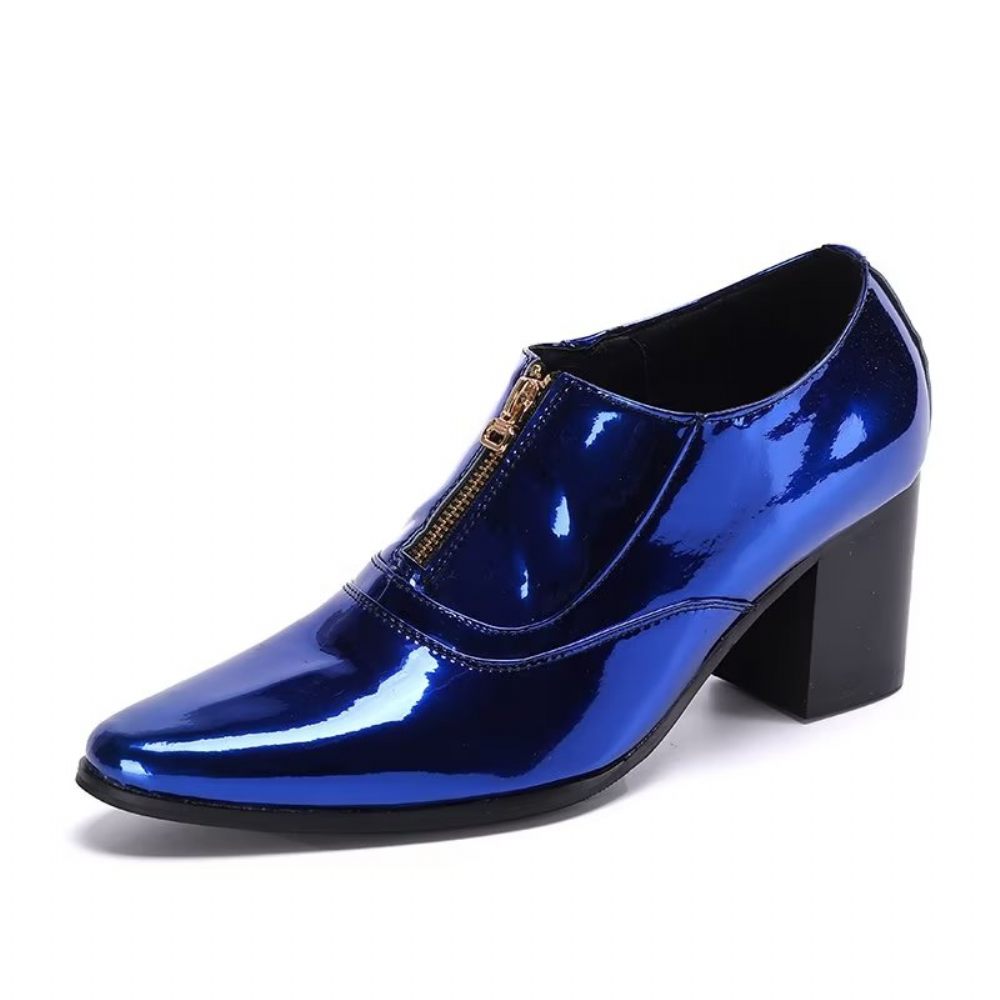 Chaussures Formelles Pour Hommes Habillées Cuir Exquis - Bleu