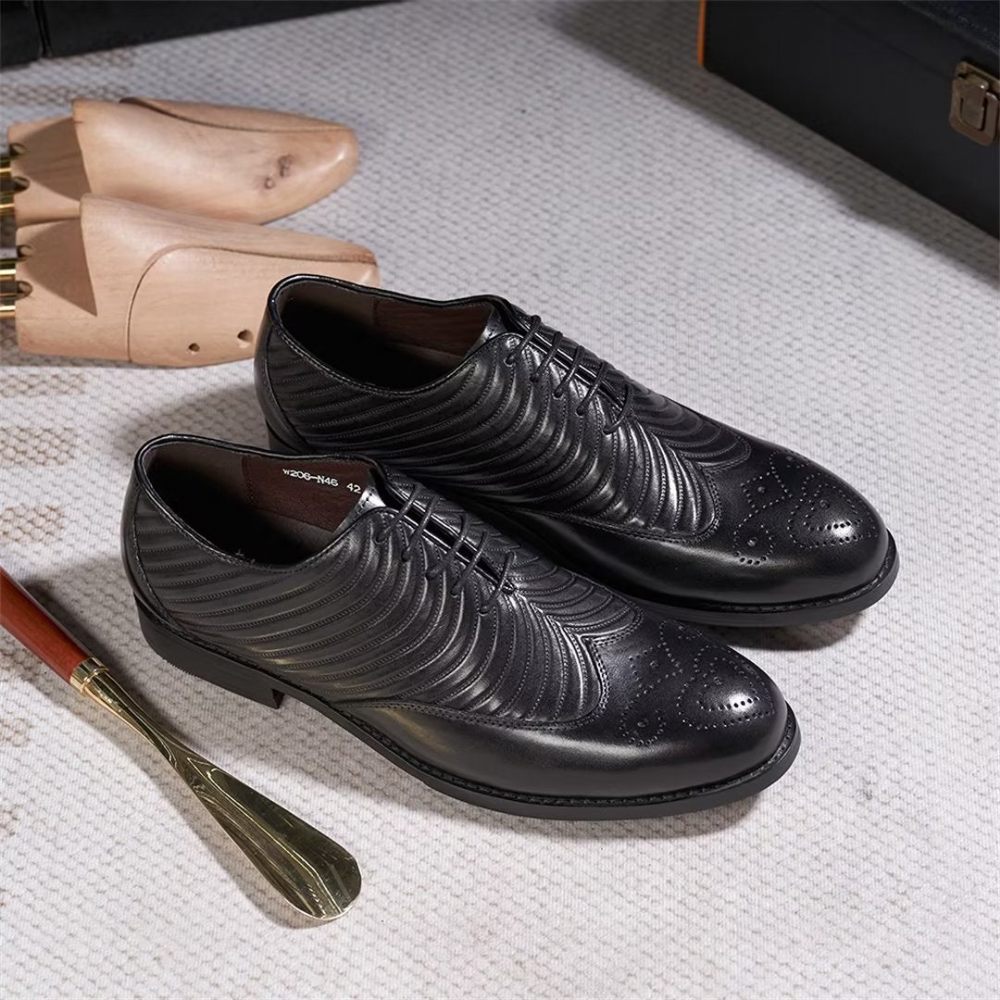 Chaussures Formelles Pour Hommes Habillées Cuir Gentilhomme Choice - Noir