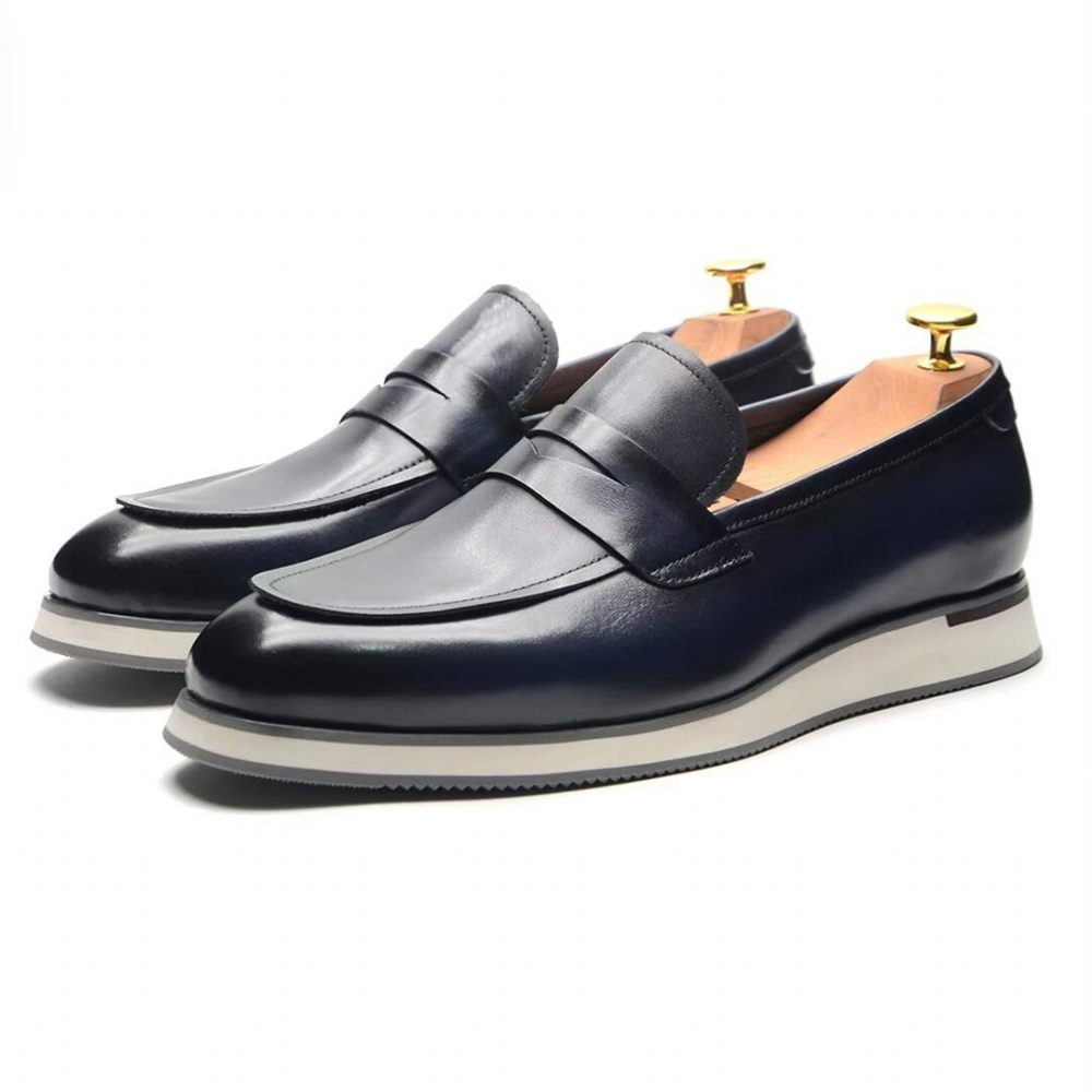 Chaussures Formelles Pour Hommes Habillées Cuir Minimalistes Et Élégantes - Noir