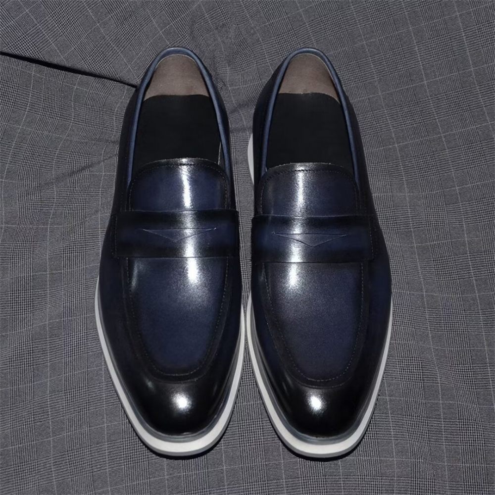 Chaussures Formelles Pour Hommes Habillées Cuir Minimalistes Et Élégantes - Noir