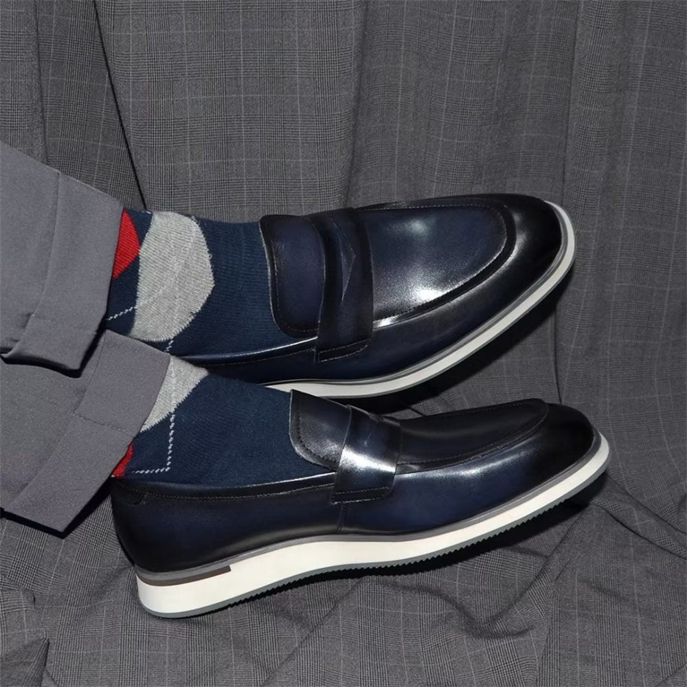 Chaussures Formelles Pour Hommes Habillées Cuir Minimalistes Et Élégantes - Noir