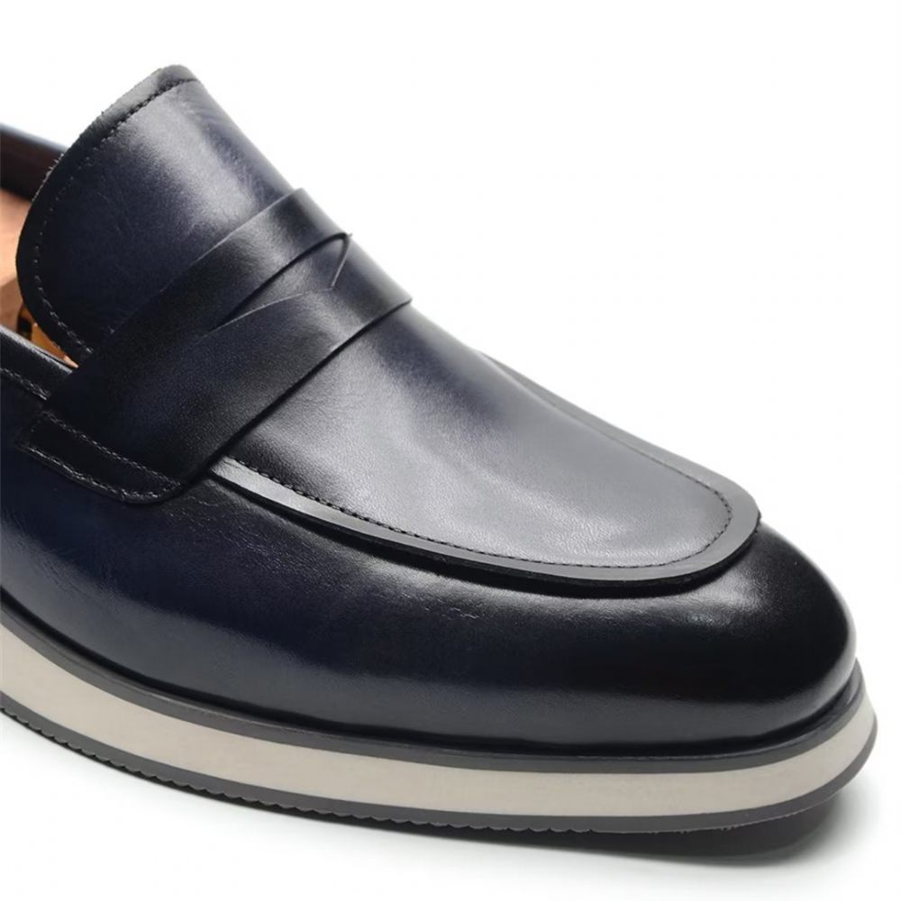 Chaussures Formelles Pour Hommes Habillées Cuir Minimalistes Et Élégantes - Noir