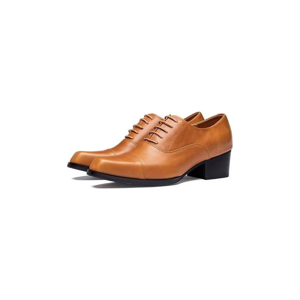 Chaussures Formelles Pour Hommes Habillées Cuir Oxford - Café