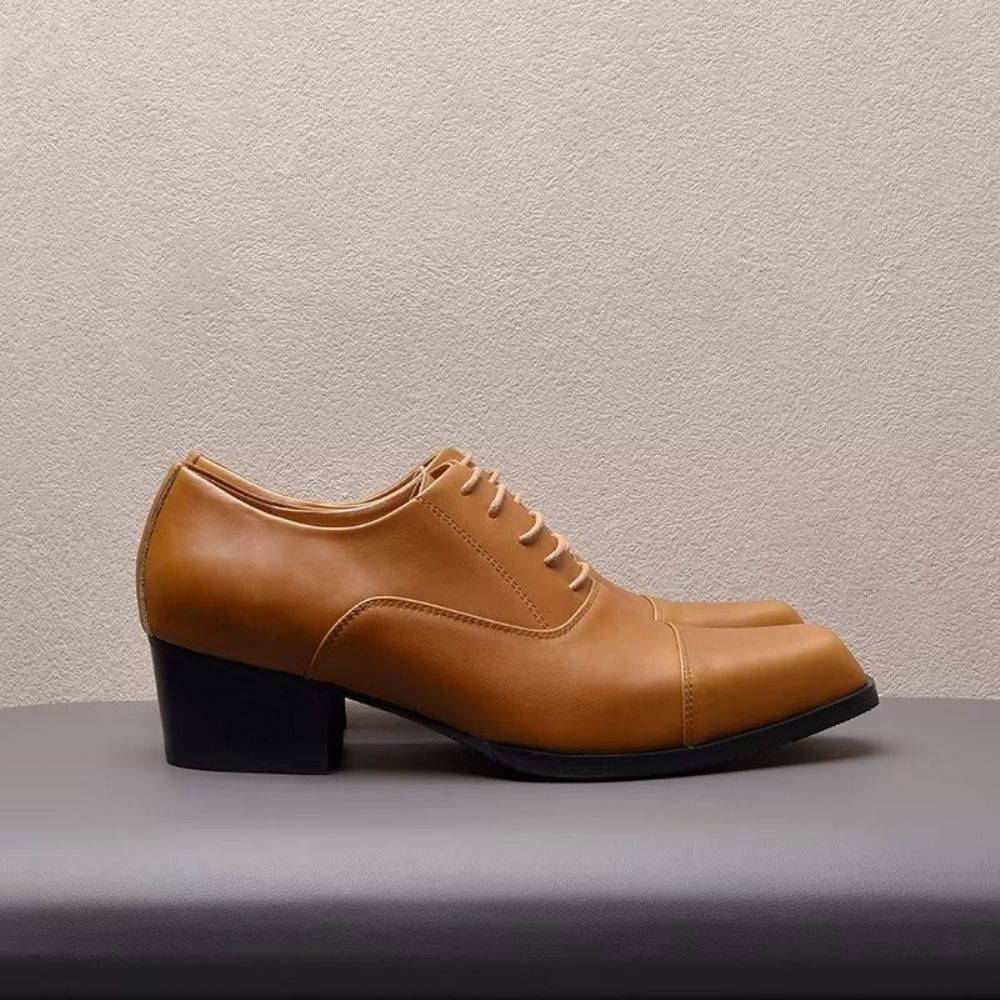 Chaussures Formelles Pour Hommes Habillées Cuir Oxford - Café