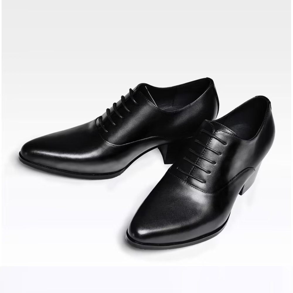 Chaussures Formelles Pour Hommes Habillées Cuir Oxford - Noir