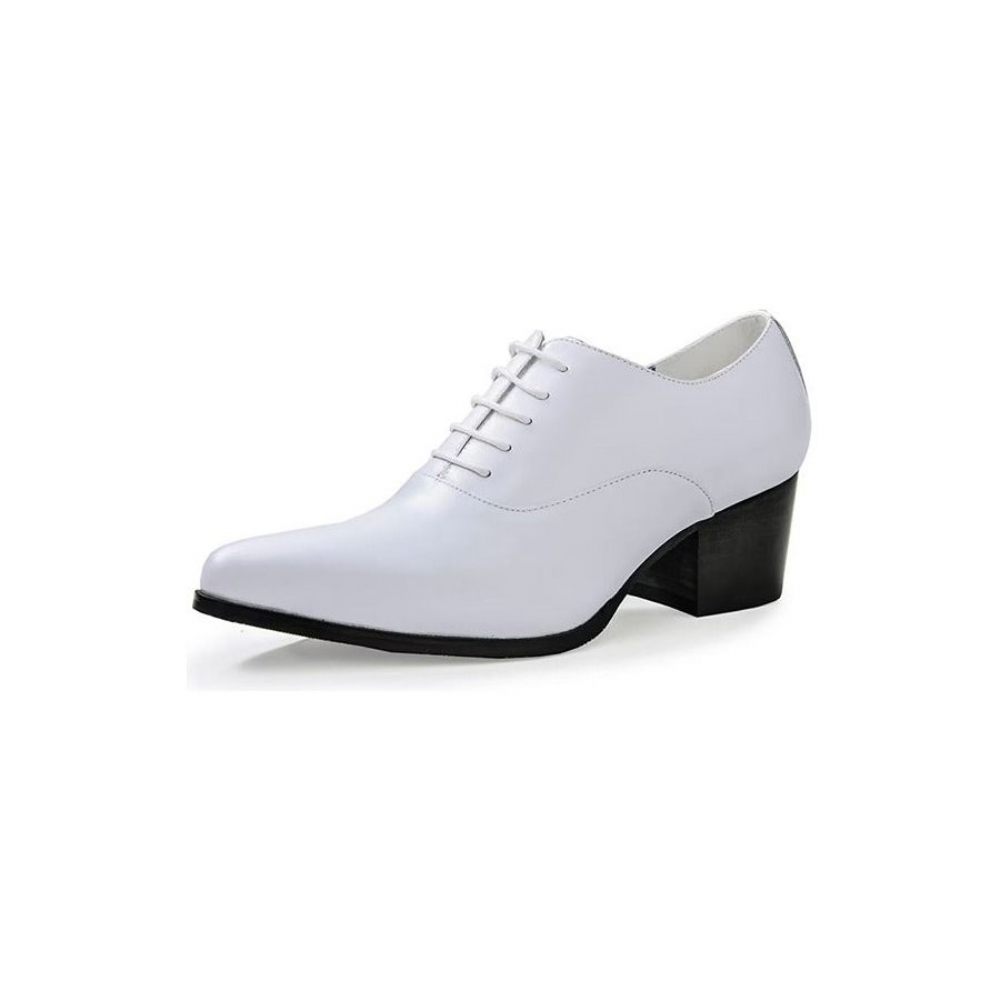 Chaussures Formelles Pour Hommes Habillées Cuir Oxford - Blanc