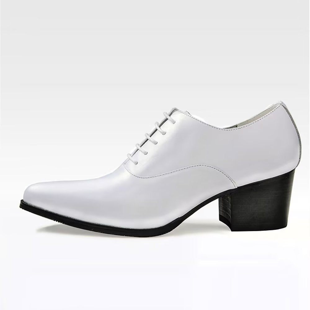 Chaussures Formelles Pour Hommes Habillées Cuir Oxford - Blanc