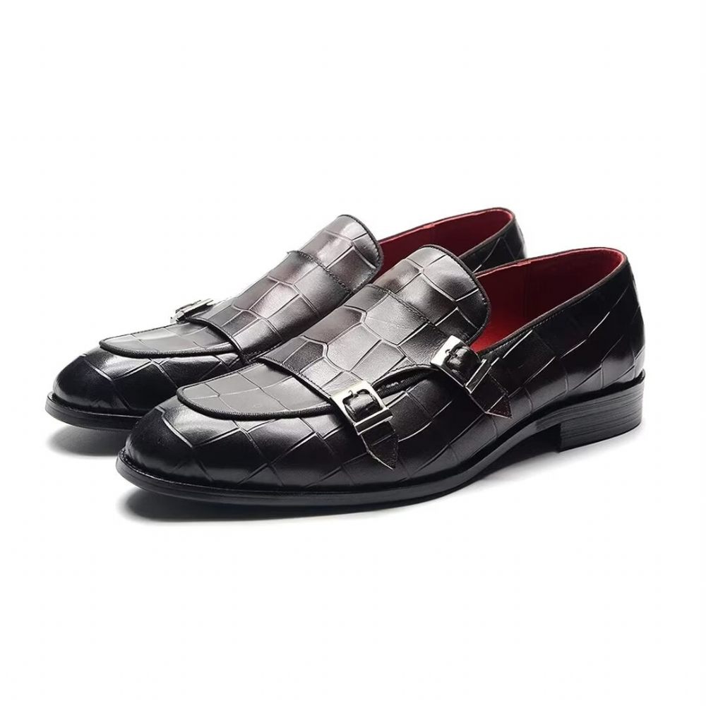 Chaussures Formelles Pour Hommes Habillées Cuir Sophistication Classique - Marron Foncé