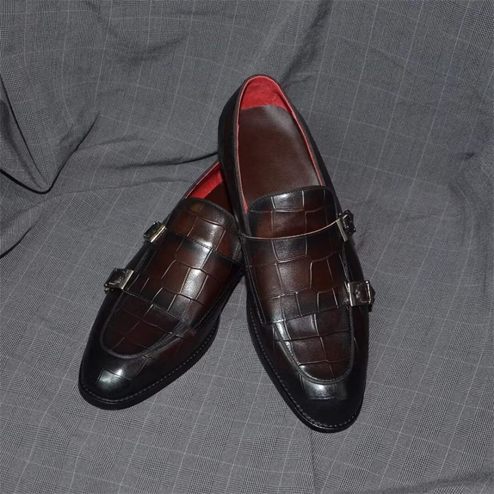 Chaussures Formelles Pour Hommes Habillées Cuir Sophistication Classique - Marron Foncé