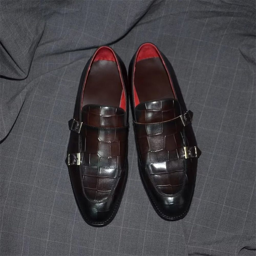 Chaussures Formelles Pour Hommes Habillées Cuir Sophistication Classique - Marron Foncé