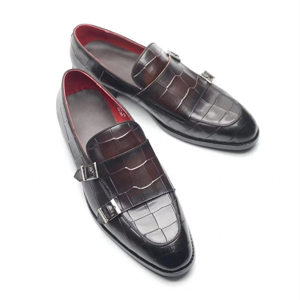 Chaussures Formelles Pour Hommes Habillées Cuir Sophistication Classique - Marron Foncé