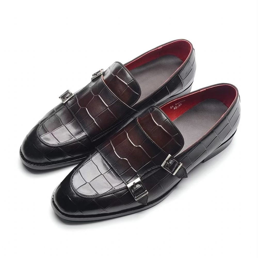 Chaussures Formelles Pour Hommes Habillées Cuir Sophistication Classique - Marron Foncé