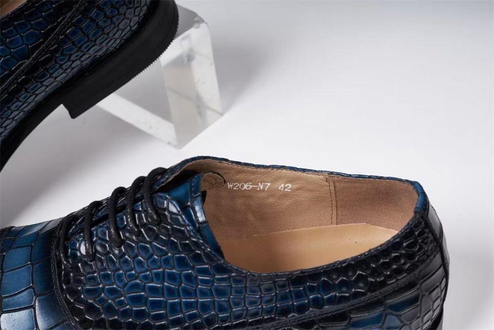 Chaussures Formelles Pour Hommes Habillées Cuir Urbaines Élégantes - Bleu