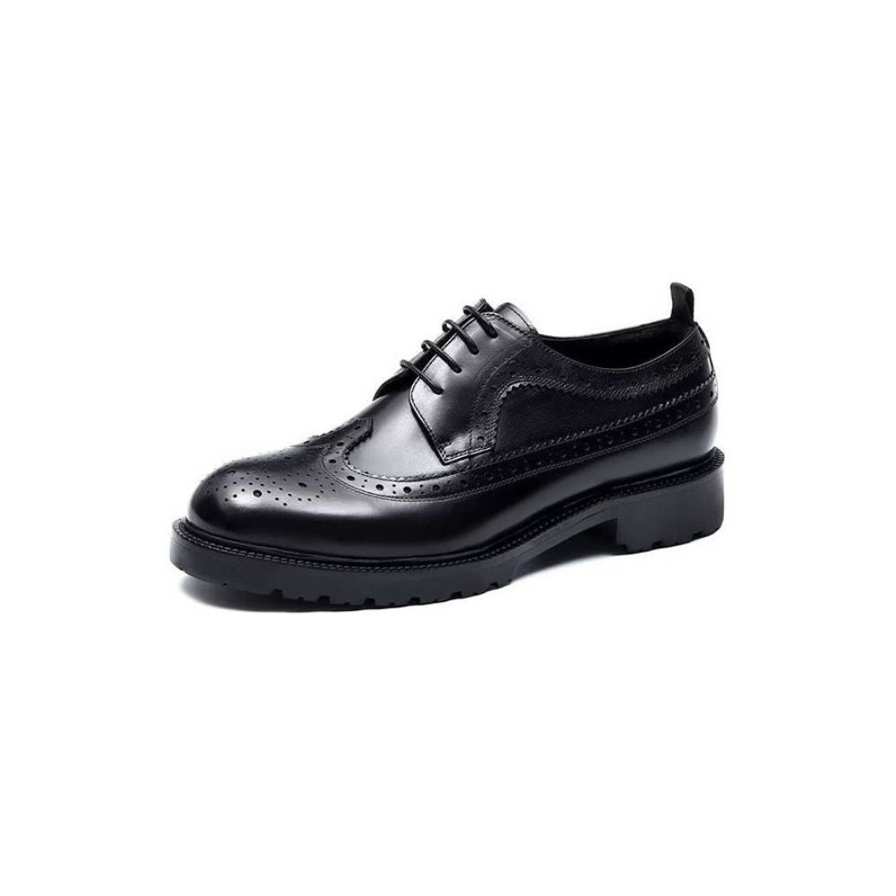 Chaussures Formelles Pour Hommes Habillées Cuir Vache Exquises