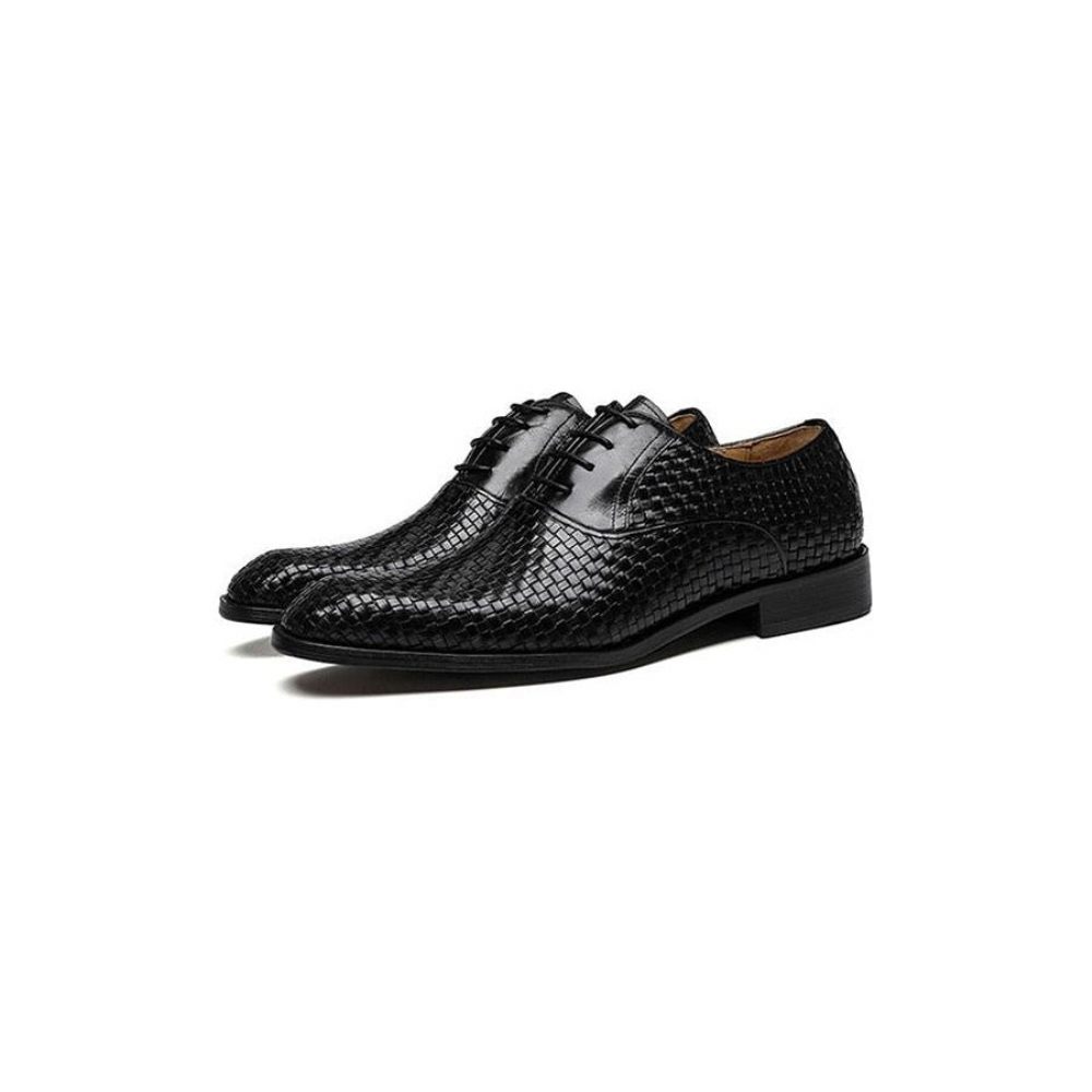 Chaussures Formelles Pour Hommes Habillées Dentelle Exotique - Noir