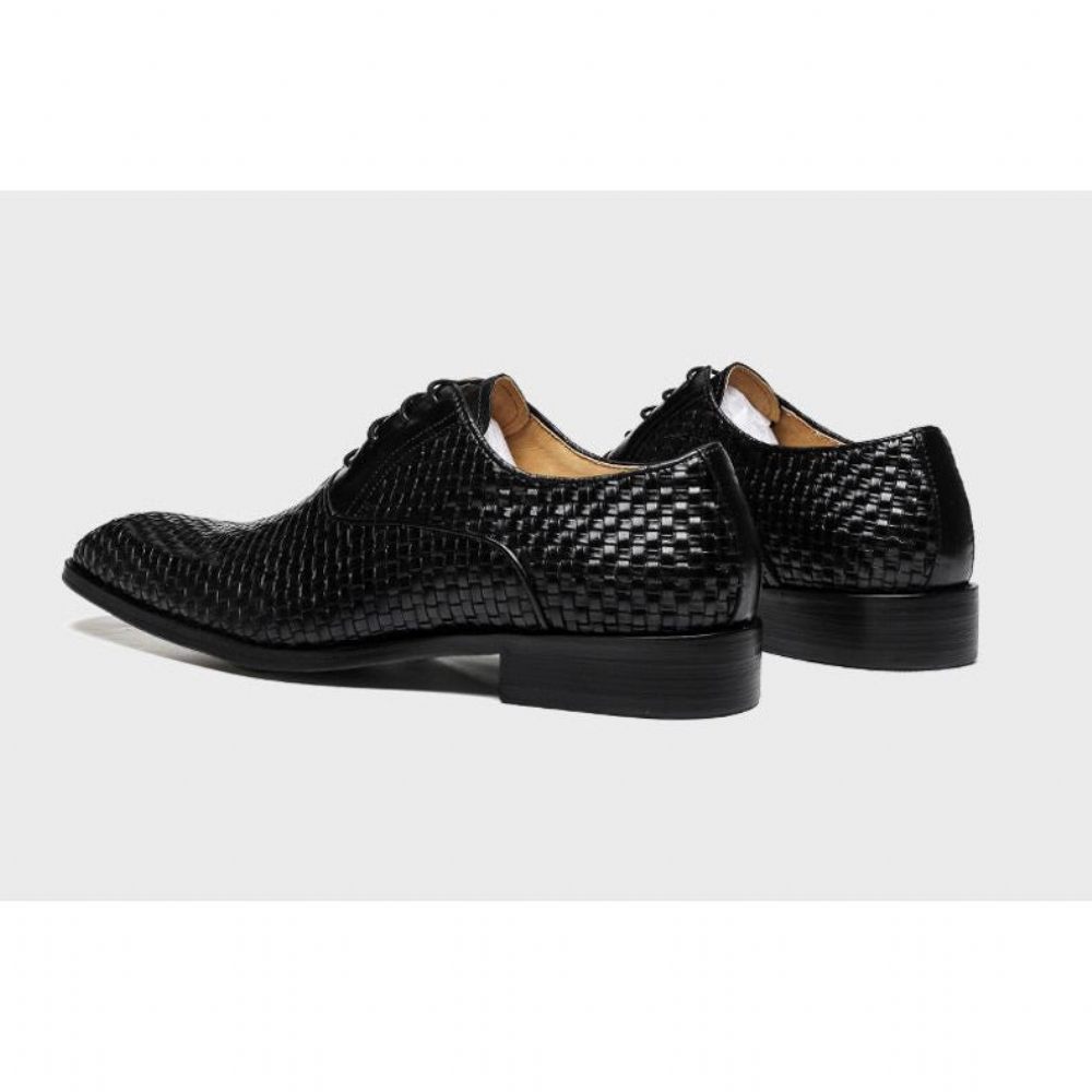 Chaussures Formelles Pour Hommes Habillées Dentelle Exotique - Noir