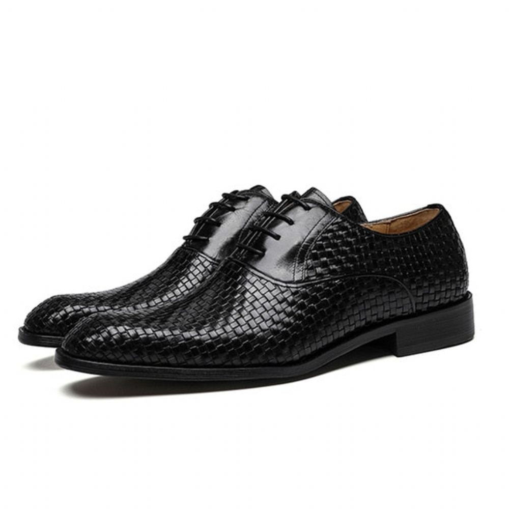 Chaussures Formelles Pour Hommes Habillées Dentelle Exotique - Noir