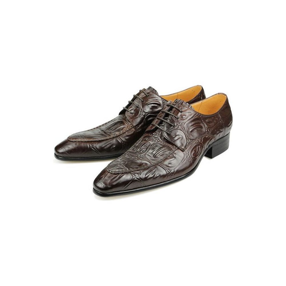 Chaussures Formelles Pour Hommes Habillées Derby À Bout Pointu Luxe Opulent