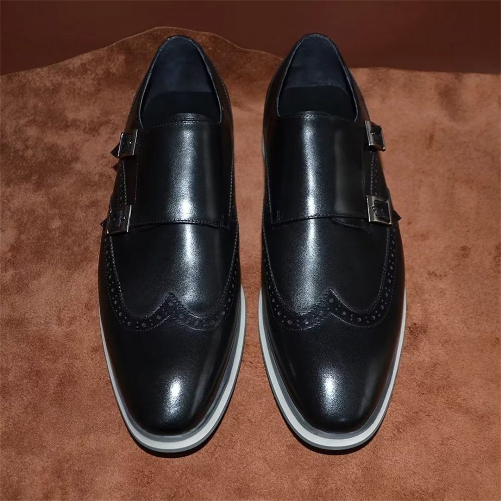 Chaussures Formelles Pour Hommes Habillées Élégantes À Boucle Classique - Noir