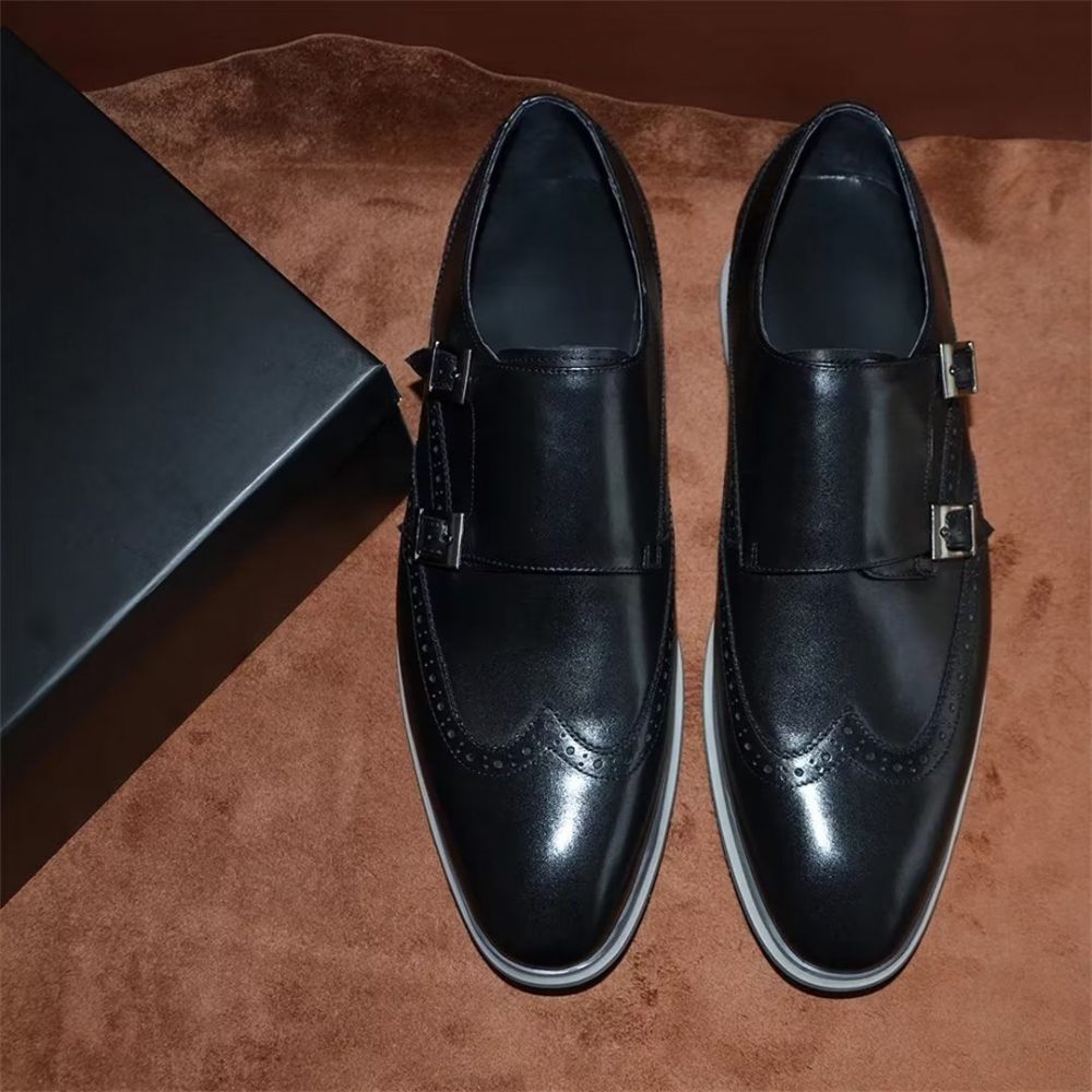 Chaussures Formelles Pour Hommes Habillées Élégantes À Boucle Classique - Noir