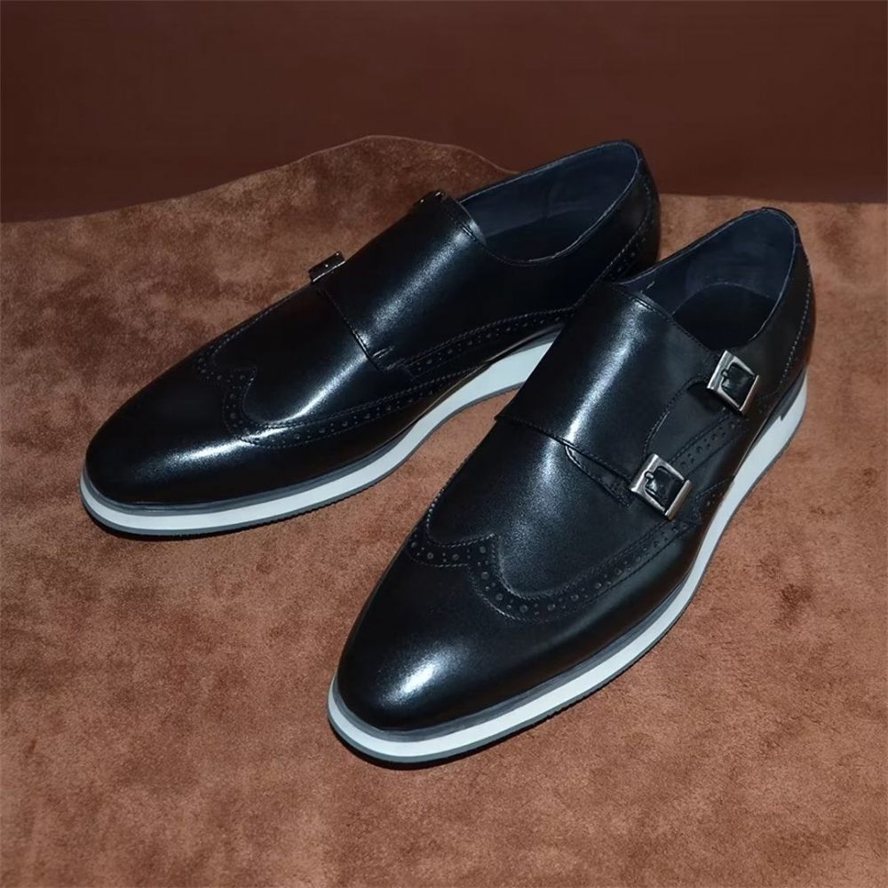 Chaussures Formelles Pour Hommes Habillées Élégantes À Boucle Classique - Noir