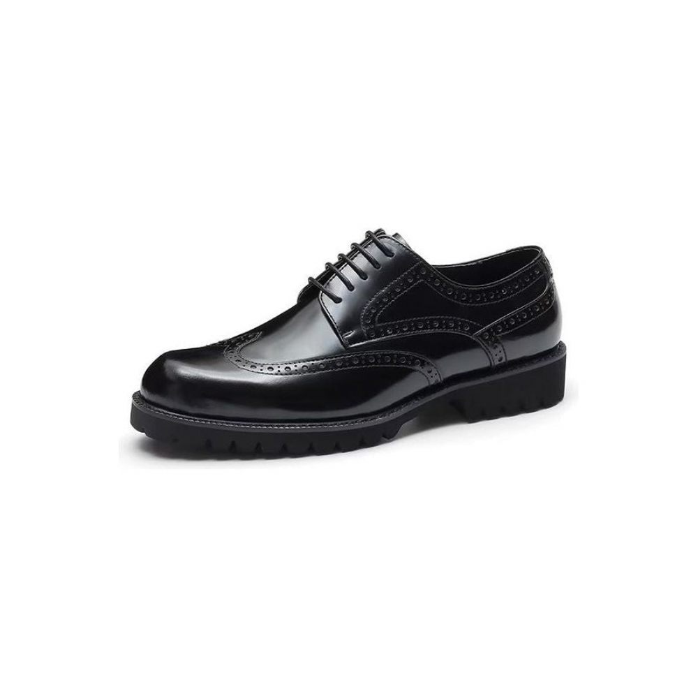 Chaussures Formelles Pour Hommes Habillées Élégantes Relief - Noir